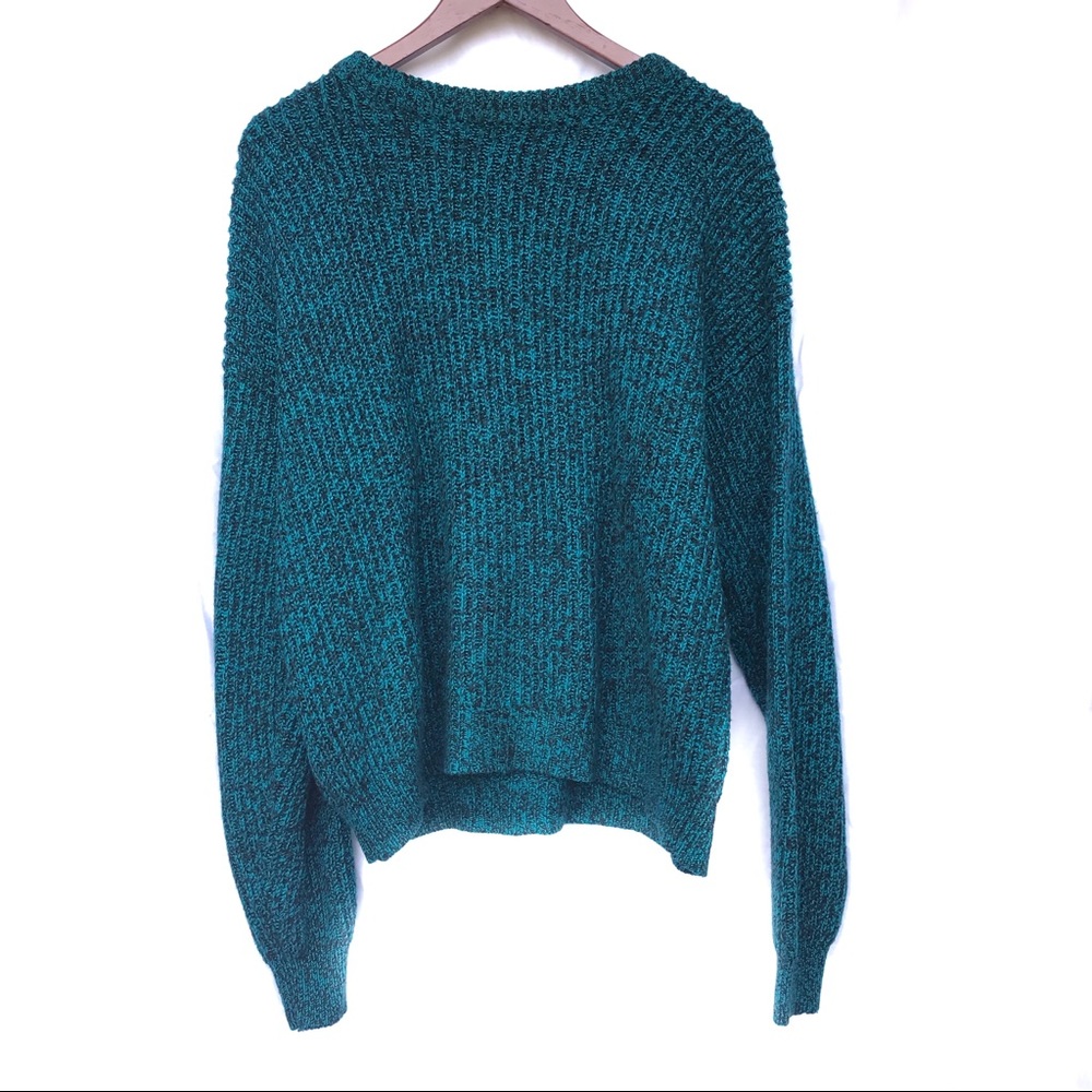 Vintage Speckled Sweater Teal/Black Women’s Large